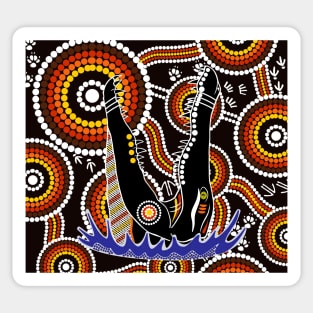 Aboriginal crocodile Sticker